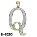 Alta Qualidade 925 Sterling Silver Jewelry Letter Pendant